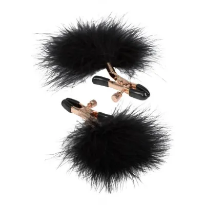 Entice Feather Nipplettes Nipple Clamps Black