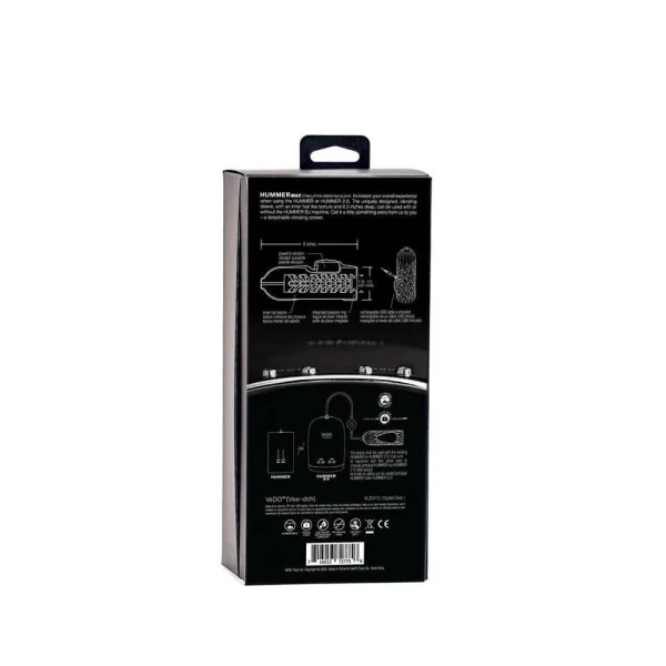 VeDO Hummer 2.0 Rechargeable Vibrating Masturbation Sleeve - Black Pearl