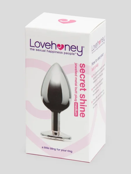 Lovehoney Jeweled Metal Medium Butt Plug 3 Inch