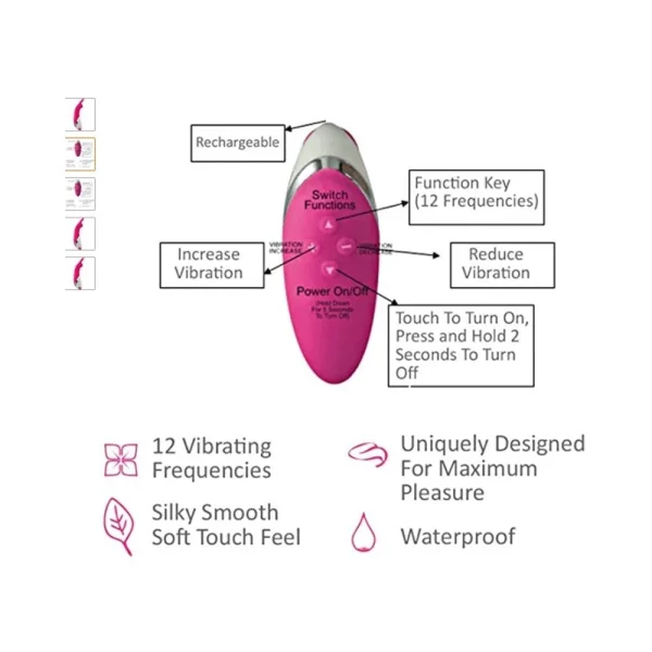 Bella Mini Bunny Magenta Pink Vibrator — image 4 of 9