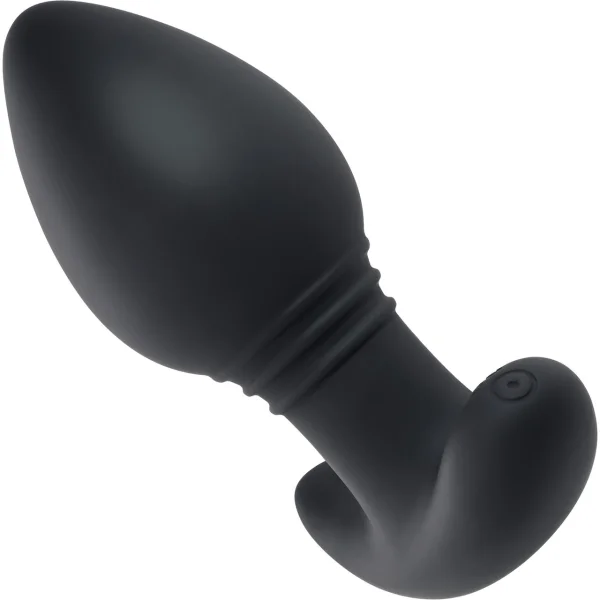 Playboy Pleasure Plug & Play Rechargeable Silicone Vibrating Butt Plug With Remote - Black