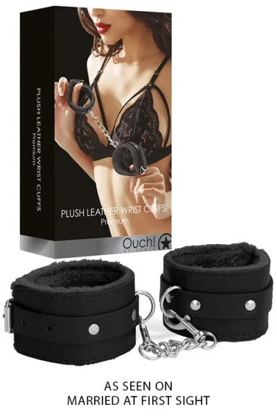 OUCH! Faux Fur & Leather Handcuffs