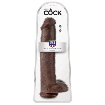 King Cock 15 Cock Wtih Balls Brown