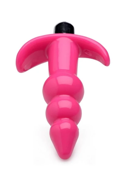 Frisky Bubbling Pink Ribbed Anal Plug