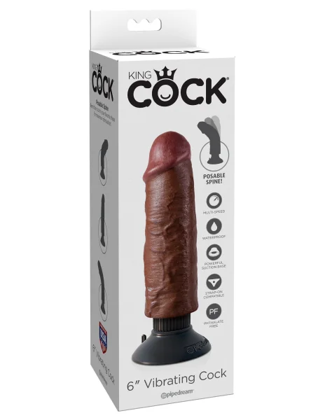 King Cock 6 in. Vibrating Cock