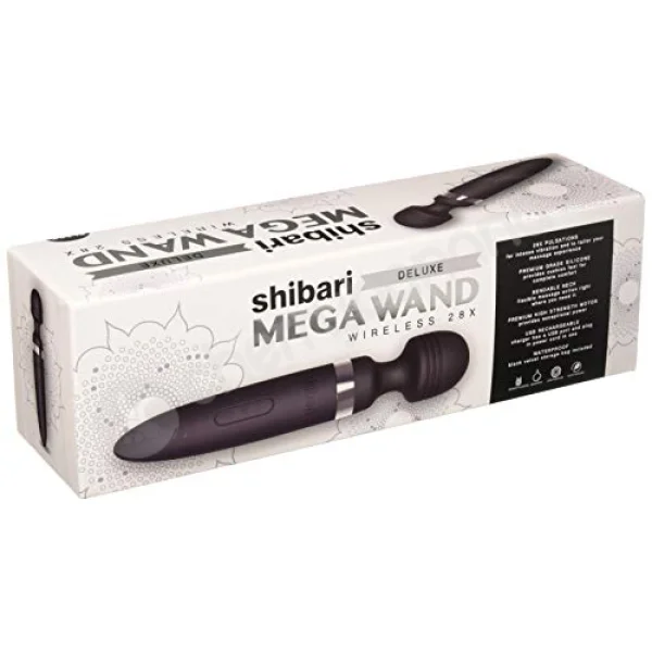 Shibari Black Wireless 28 Speed Deluxe Mega Wand Vibrator