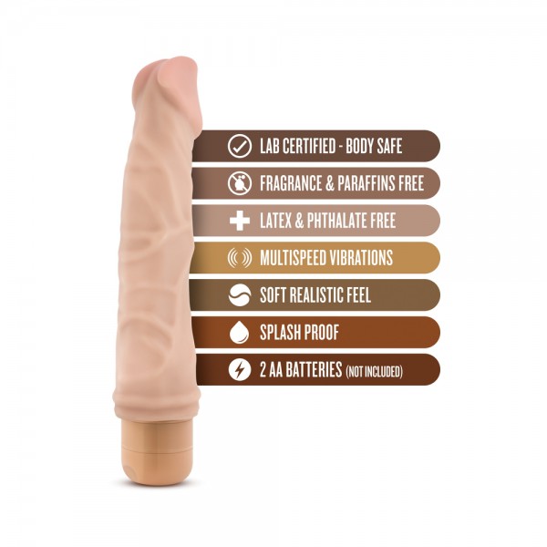 Dr Skin Cock Vibe #6 9 inches Dong Beige
