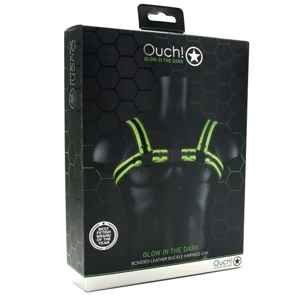 Ouch! Glow In The Dark Bulldog Buckle Harness