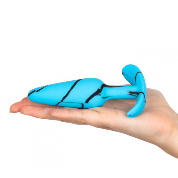 Mon Amour Blue Marble Silicone Butt Plug - 4, 4.8, or 5.8 Inch — image 5 of 6