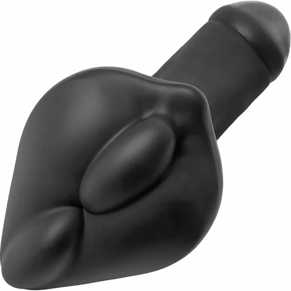 Bumpher Soft Silicone Dildo Base for Harness Play - Black