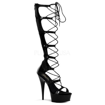 DELIGHT 698 6 Stiletto Heel Lace Up P F Sandal Back