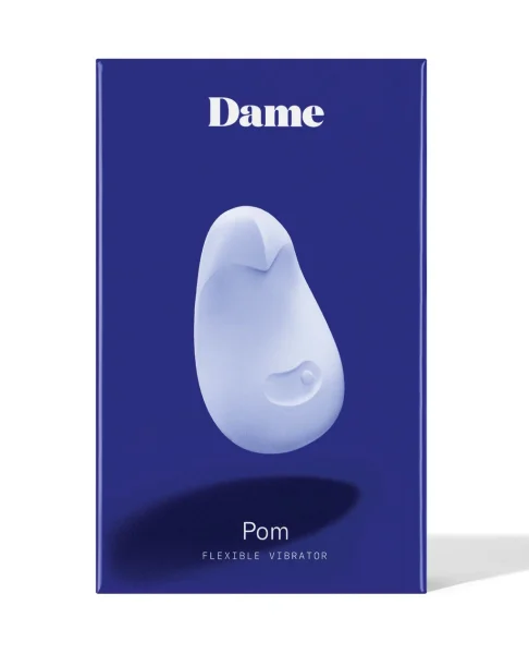 POM Silicone Rechargeable Flexible Waterproof Vibrator by Dame - Ice