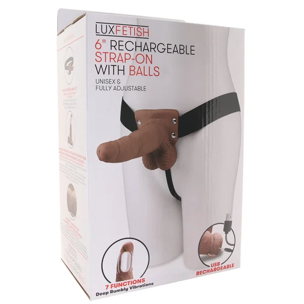 6 Inch Ballsy Hollow Strap-On Vibe