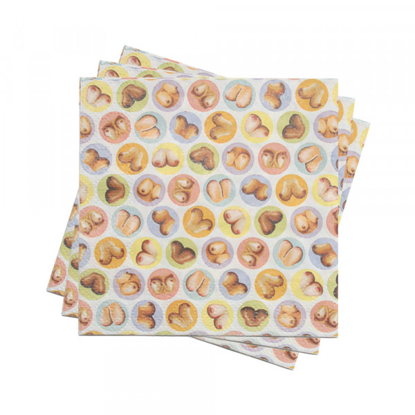 Mini Boob Napkins Pack Of 8