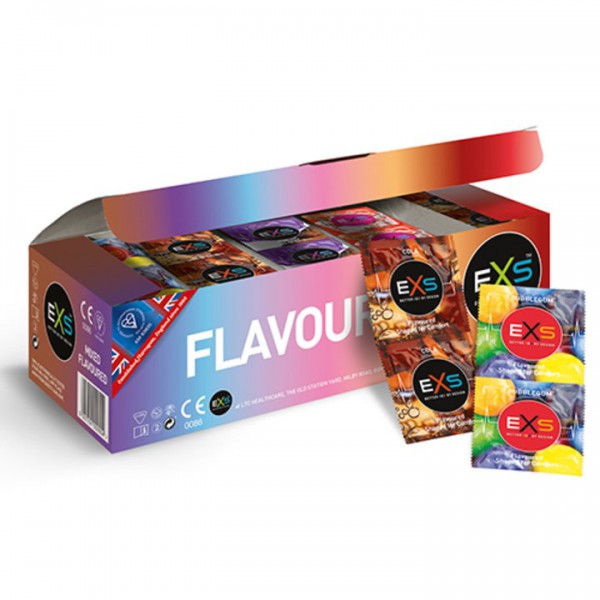 EXS Assorted Flavoured Condoms – 144 Pack