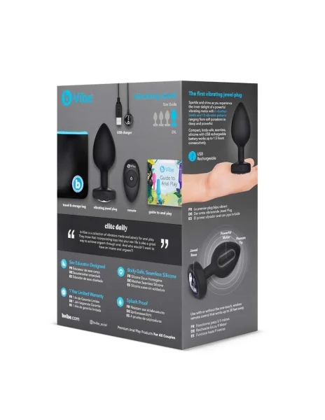 B-Vibe Vibrating Jewel Plug XXL