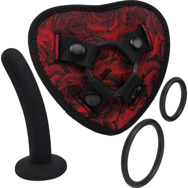 Secret Kisses Heart Strap-On Harness and Dildo