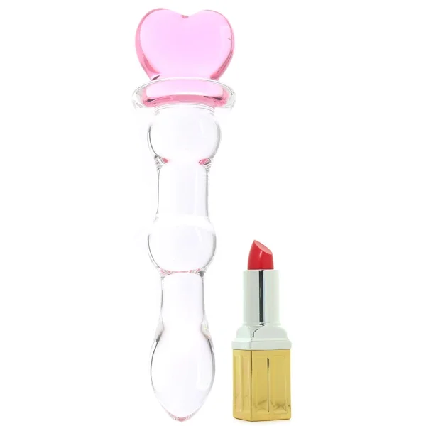 Crystal Heart of Glass Dildo - Pink