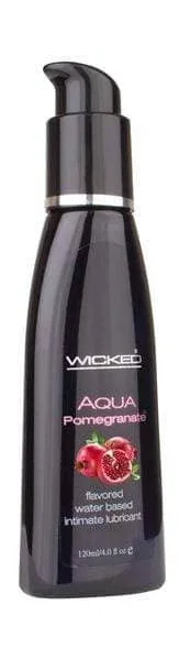 Aqua Pomegranate Flavored Water-Based Intimate Lubricant 2 Oz.