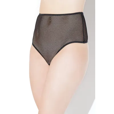 High Waisted Fishnet Thong
