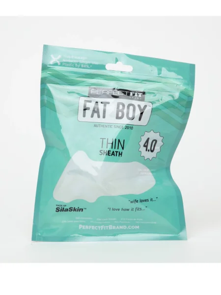 Perfect Fit Fat Boy Ultra Thin 4 Inch Penis Extender Sleeve with Ball Loop