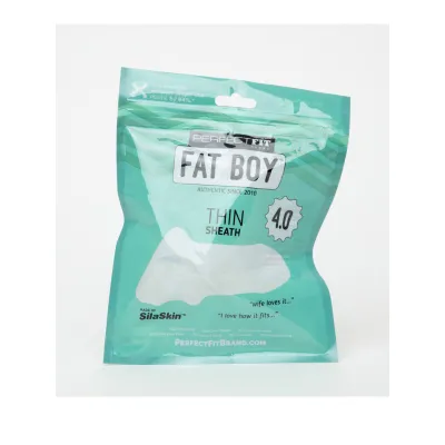 Perfect Fit Fat Boy Ultra Thin 4 Inch Penis Extender Sleeve with Ball Loop