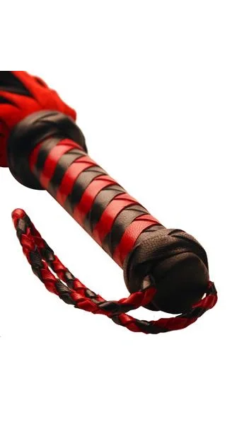 Short Suede Flogger Black Red