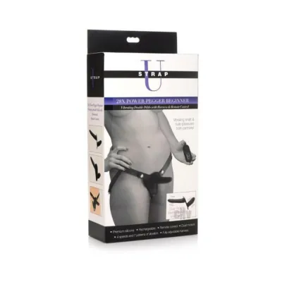 Strap U Vibe Dbl Dildo W harness Black
