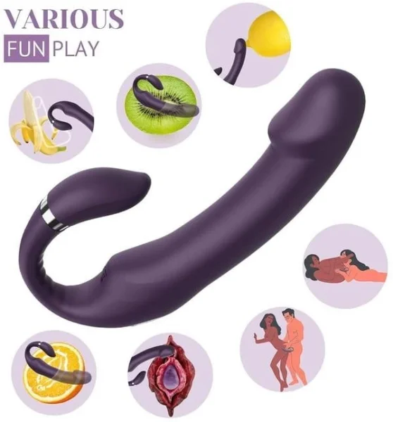 Double-Ended Dildo Vibrator C Shape Dildo — image 12 of 16