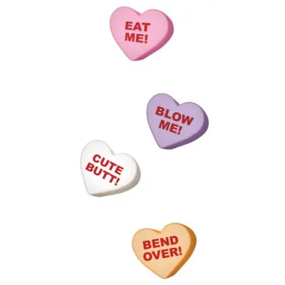 X rated Valentine Hearts Candy 1 6 Oz Boxes Display Of 24