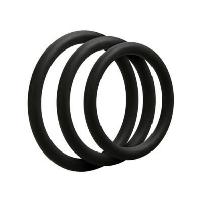 3 C Ring Set Thin Black