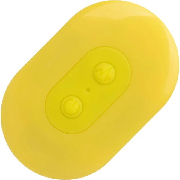Neon Vibes - The Secret Vibe Rechargeable Silicone Lay On Vibrator With Remote By CalExotics - Yellow