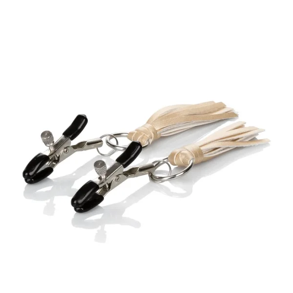 Nipple Play Playful Tassels Nipple Clamps By CalExotics - Black