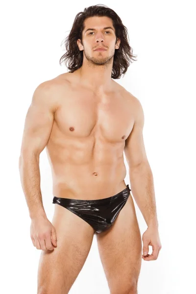 Wet Look Tear Away Thong