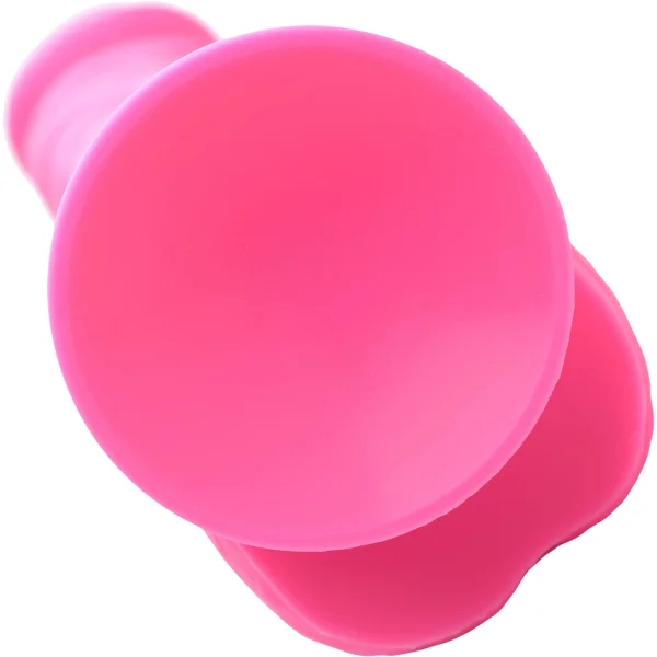 Lollicock 7.25" Silicone Suction Cup Dildo With Balls - Cherry