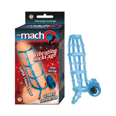The Macho Vibrating Cockcage waterproof Blue