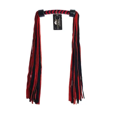 Bound X Double Ended Suede Flogger Red Black