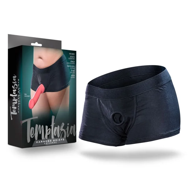 Temptasia - Harness Briefs - 5xl - Black