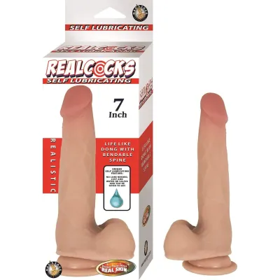 Realcocks Self Lubricating Dong 7 Inch Flesh