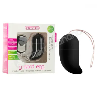 Shots Toys Black Medium G spot Egg Vibrator