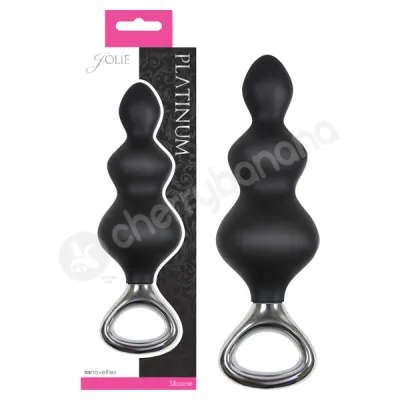 Jolie Platinum Black Large Butt Plug