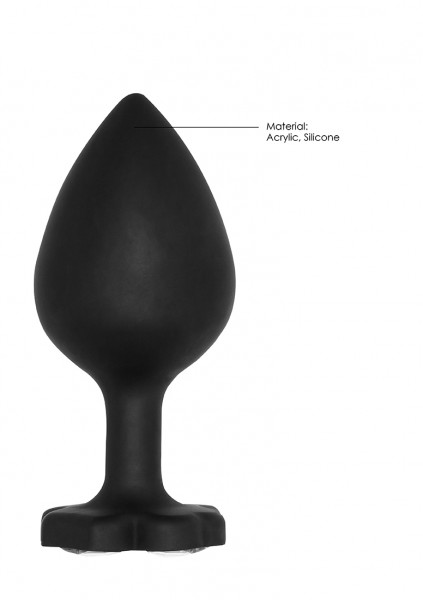 Large Lucky Diamond Butt Plug - Black - Butt Plug