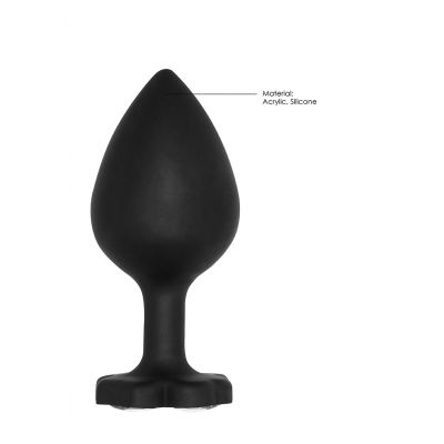 Large Lucky Diamond Butt Plug Black Butt Plug