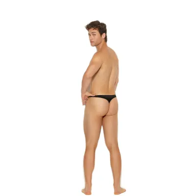 Men s Black Spandex Thong