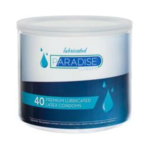 Paradise Slim Fit Latex Condoms 40 Piece Bowl