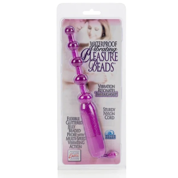 Calexotics Waterproof Vibrating Pleasure Beads Purple