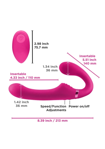 NS Novelties Shi/Shi Midnight Rider Strapless Strap-On with Remote