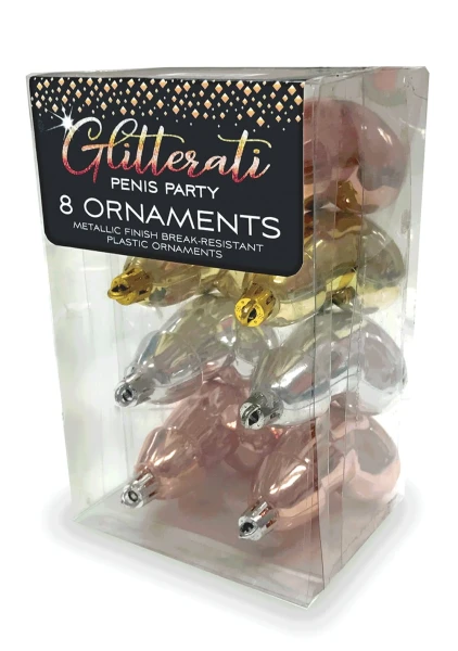Glitterati Metallic Penis Ornaments