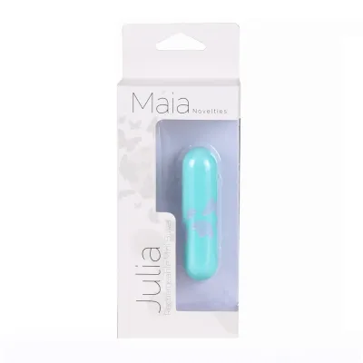 Julia Butterfly Print Mini Bullet Teal Blue