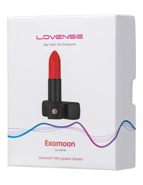 Lovense Exomoon Bluetooth App Compatible Rechargeable Silicone Lipstick Vibrator